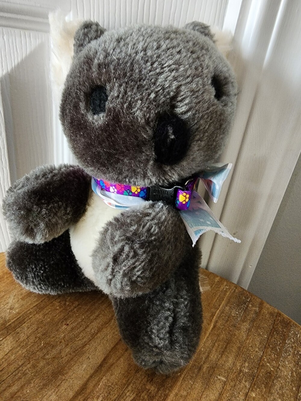Koala Bear Plush 7" Australian Stuffed Animal Toy Gray White Black EUC
